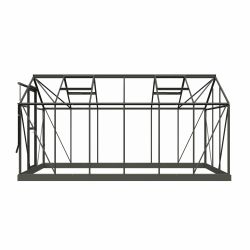 Royal Well tuinkas Mary 4 met veiligheidsglas en fundering - groengrijs