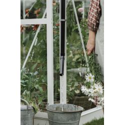 Royal Well tuinkas Mary 4 met veiligheidsglas en fundering - wit