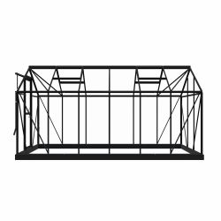 Royal Well tuinkas Mary 4 met veiligheidsglas en fundering - zwart