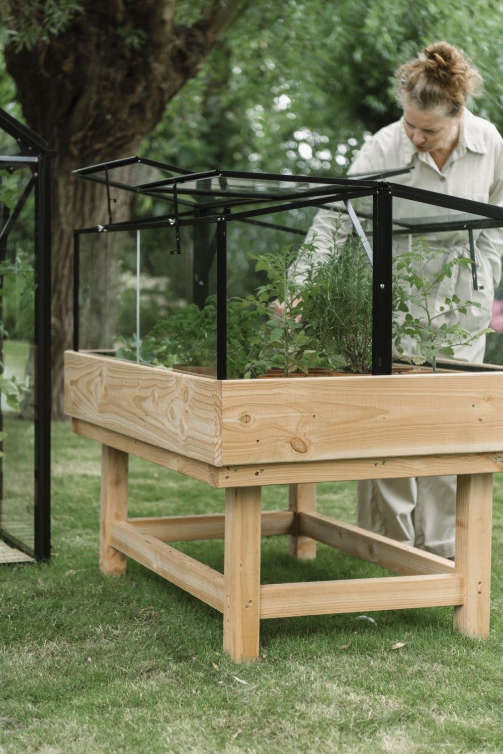 Royal Well Parsley Planter large broeikas/kweekkas 80x120x46cm - zwart - tuinkas