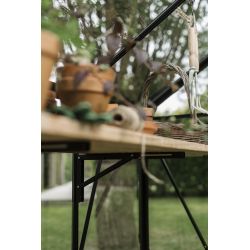 Royal Well opklapbare steun voor tuinkas - zwart