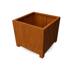 Geroba vierkante plantenbak op pootjes Artesa LF12 1000x1000x900mm - Cortenstaal