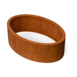 Geroba Ovalu plantenbak ovaal zonder bodem ZBC1 1200x800x400mm - Cortenstaal