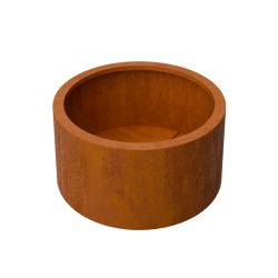 Geroba RondaB13 ronde plantenbak met bodem 800x400mm - Cortenstaal
