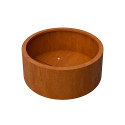 Geroba RondaB14 ronde plantenbak met bodem 1000x400mm - Cortenstaal