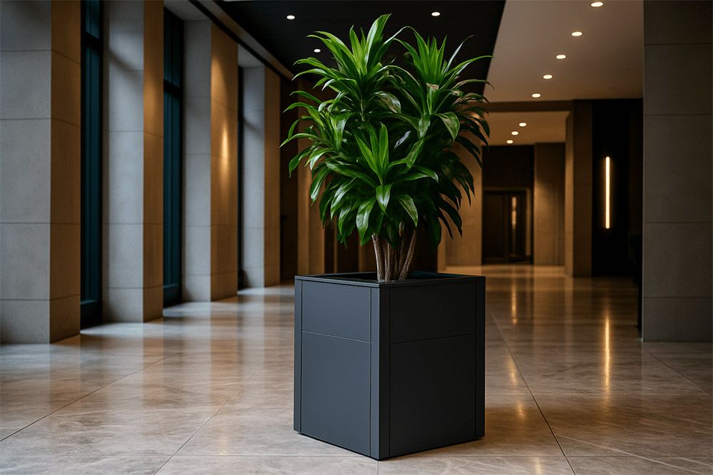 4gardenz 4gardenz vierkante plantenbak met verhoogde bodem 50x50x60cm - antraciet