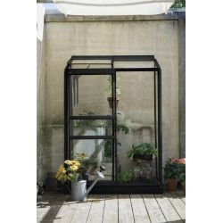 Royal Well muurkas Emma 1 met veiligheidsglas en fundering - zwart