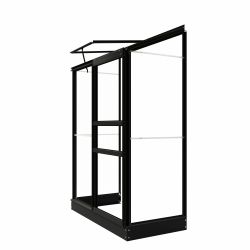 Royal Well muurkas Emma 1 met veiligheidsglas en fundering - zwart