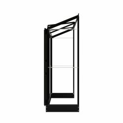 Royal Well muurkas Emma 1 met veiligheidsglas en fundering - zwart