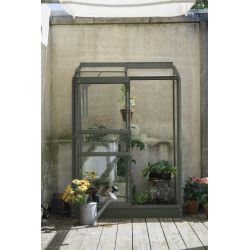 Royal Well muurkas Emma 1 met veiligheidsglas en fundering - groengrijs