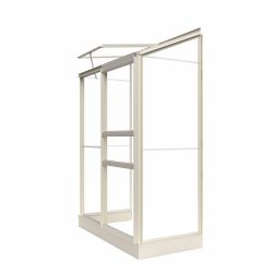 Royal Well muurkas Emma 1 met veiligheidsglas en fundering - wit