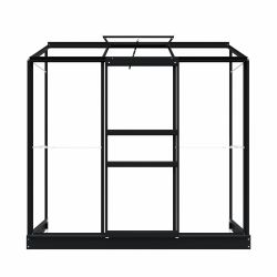 Royal Well muurkas Emma 2 met veiligheidsglas en fundering - zwart