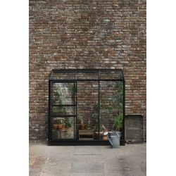 Royal Well muurkas Emma 2 met veiligheidsglas en fundering - zwart