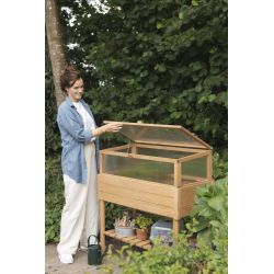 Royal Well Basilicum broeikas op poten 108x100x50 cm - hout