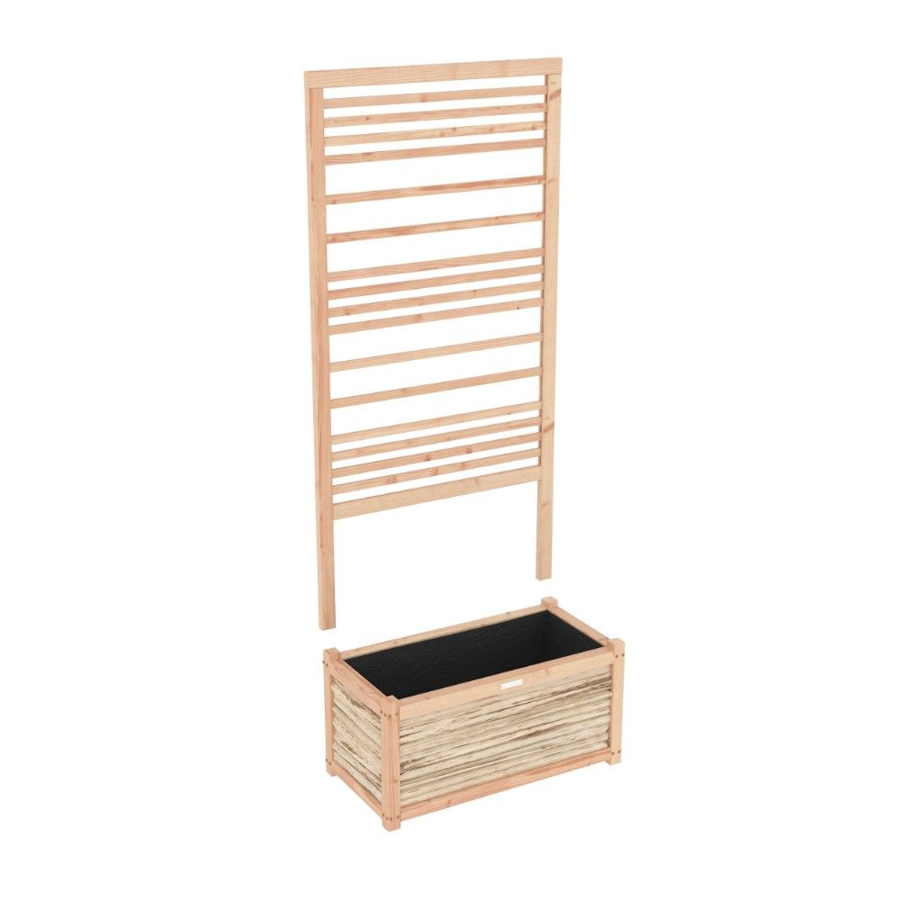 Royal Well Dominic bloembak/plantenbak met trellis/plantenklimrek 162x80x43 cm - hout