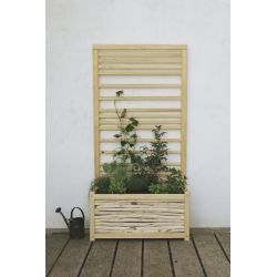 Royal Well Dominic bloembak/plantenbak met trellis/plantenklimrek 162x80x43 cm - hout