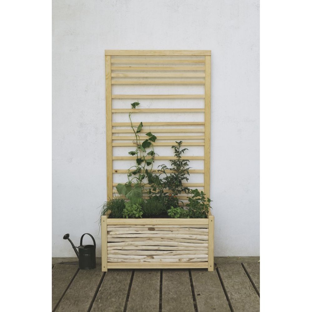Royal Well Dominic bloembak/plantenbak met trellis/plantenklimrek 162x80x43 cm - hout