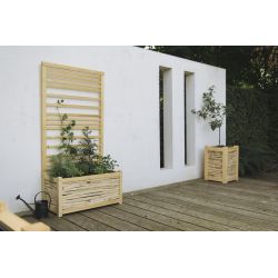Royal Well Dominic bloembak/plantenbak met trellis/plantenklimrek 162x80x43 cm - hout