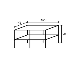 Royal Well kweektafel vrijstaand 165x45x90 cm - wit