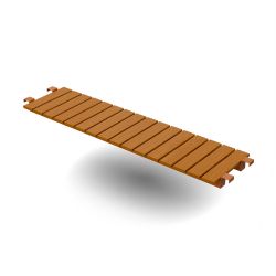 Geroba Tussa zitbank 1600x400 mm voor tussen plantenbakken - cortenstaal/hardhout